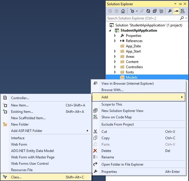 Adding Class in Models Folder
